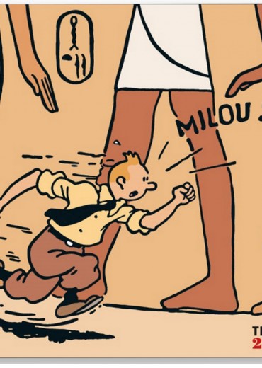 Hergé-Calendrier-Tintin-noir-et-blanc-en-couleurs-Papeterie-civile-Calendrier-2022-Amazonie-BD